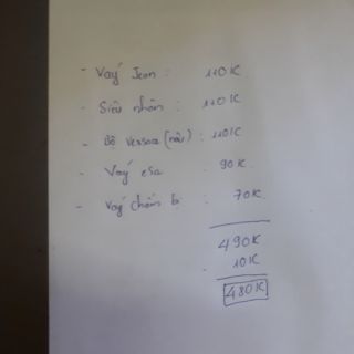 Combo 1 váy hồng 1 sét váy jean