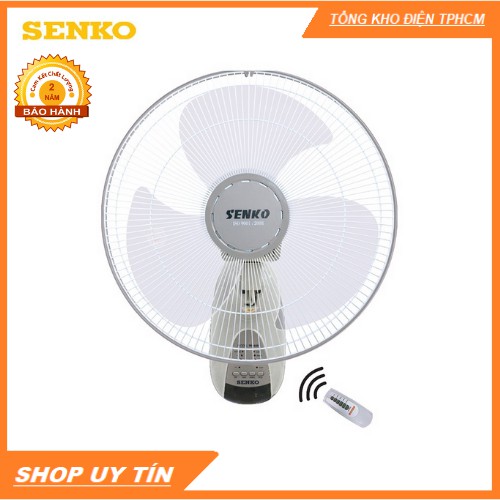 Quạt treo tường điều khiển từ xa remote Senko TR1628 mẫu mới có sẵn pin AA thay thế TR828-47w-Bảo Hành 2 năm