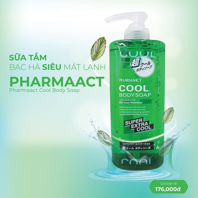 Dầu Gội Xả 2in1 PharmaAct Tonic + Sữa Tắm PharmaAct Cool Body Soap 600ML