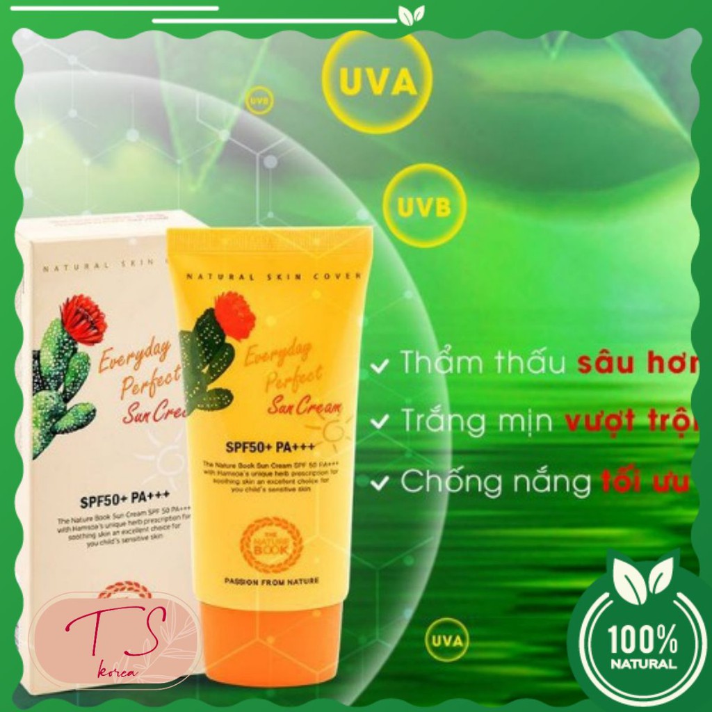 HÀNG CHÍNH HÃNG - Kem chống nắng SPF50+PA+++ Everyday Perfect Sun Cream Nature Book 50g