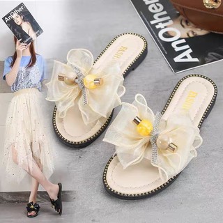 [ ODER ] Dép nơ đính hột BIGSIZE (35-43)