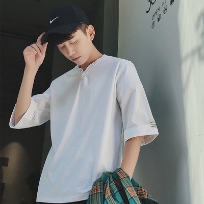 áo phông nam cổ tròn tay lửng - style đậm chất hàn xẻng