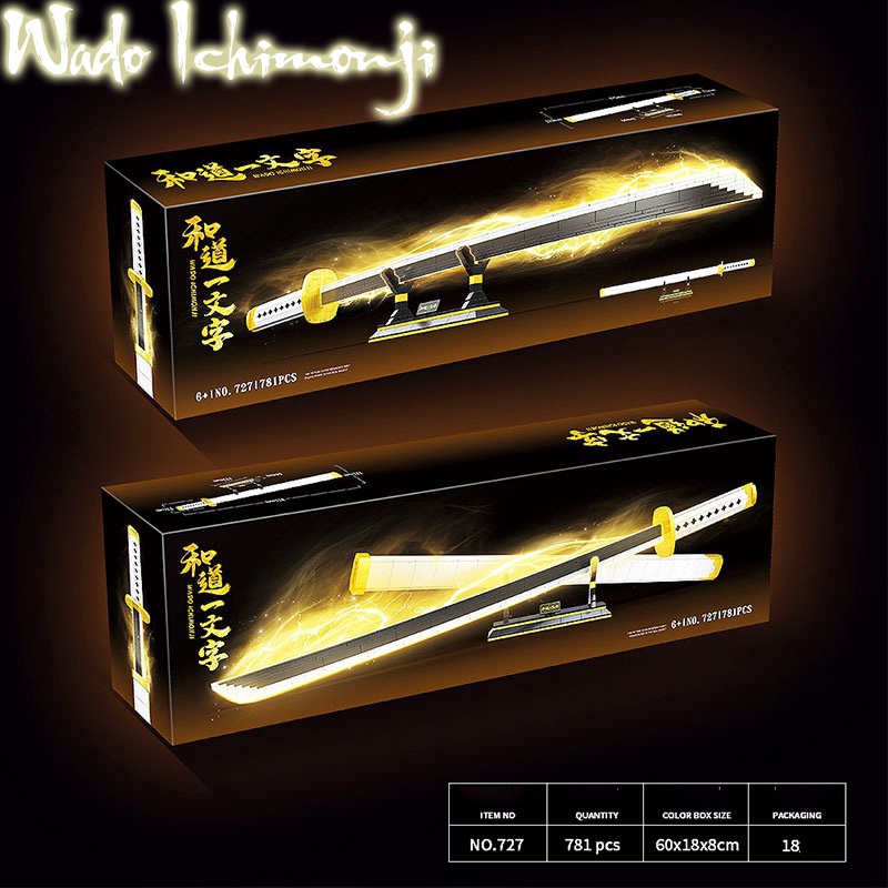 Đồ Chơi Lắp Ráp Mô Hình Thanh Kiếm Wado Ichimonji Của Zoro Trong One Piece No. 727 Với 781 PCS