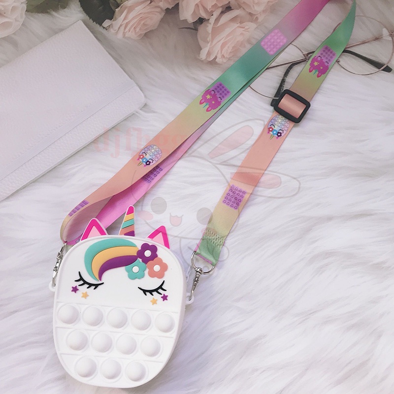 New zero wallet rodent killing pioneer Con kỳ lân Pop it Messenger cái túi Túi đeo vai Push Bubble Sensory Fidget Giải phóng đồ căng thẳng