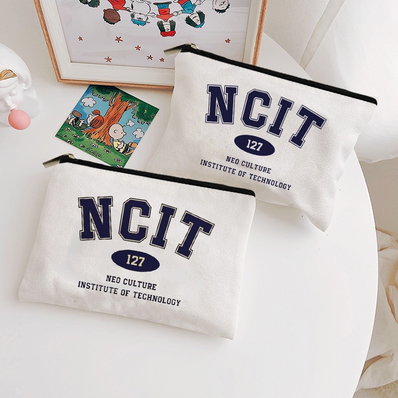 ❤ Nct Túi Đựng Bút Bằng Vải canvas Thiết Kế Phong Cách Hàn Quốc Thời Trang