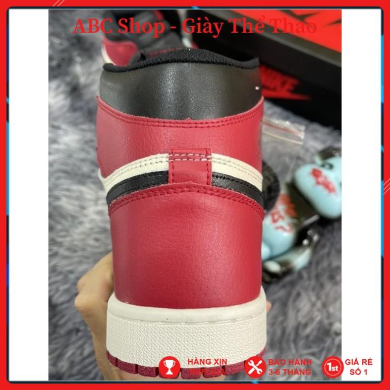 [FreeShip-Hàng Xịn] Giầy Jd1 Retro high Bead Toe  Full phụ kiện, Giày jordan đỏ đen trắng cao cấp