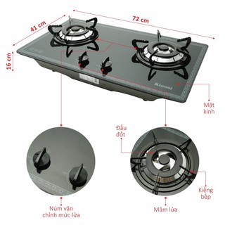 Đầu Đốt Bếp Gas Rinnai Âm Model RVB-2BG