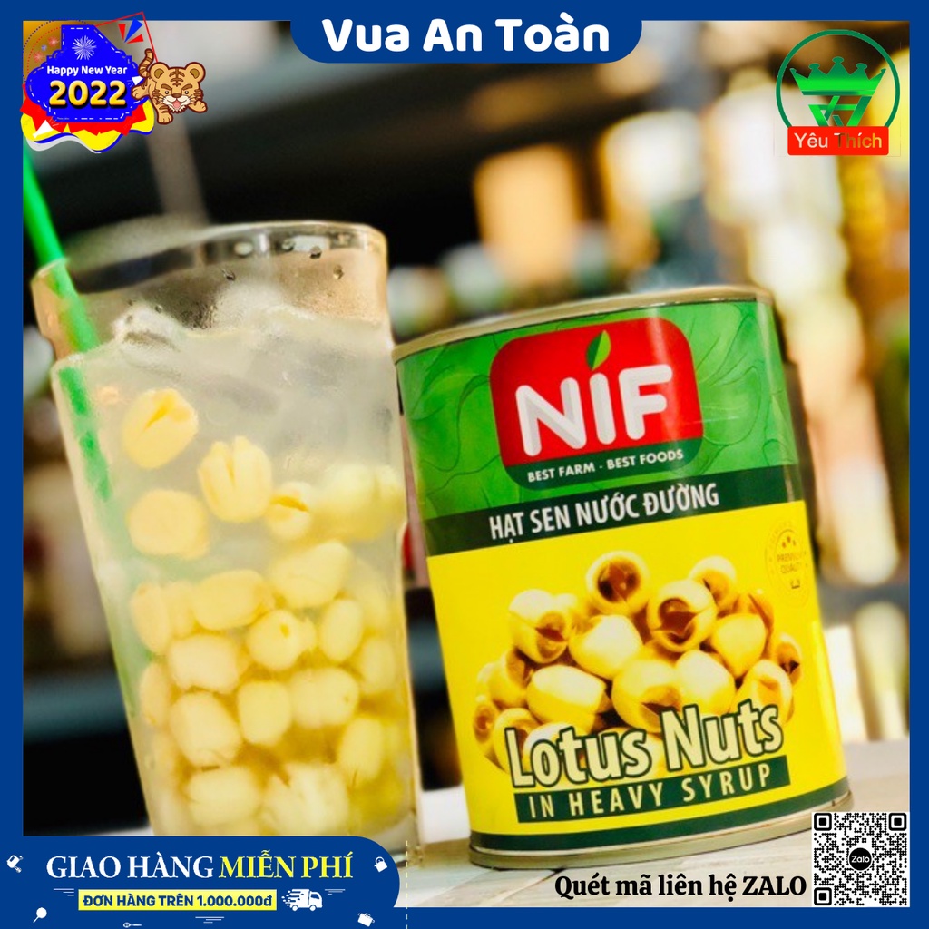 Hạt Sen Ngâm Nước Đường NIF Hộp 560gr