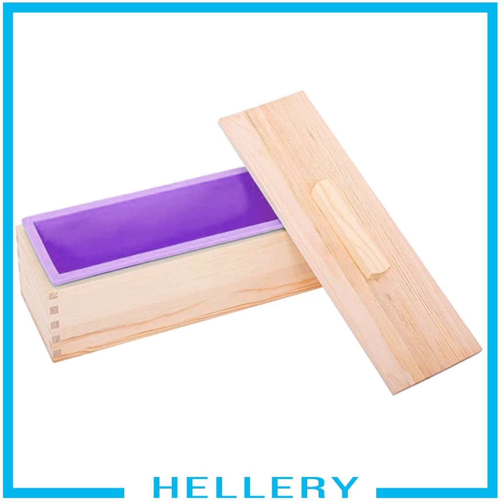 Khuôn Silicone Linh Hoạt Làm Xà Phòng Có Nắp Gỗ DIY