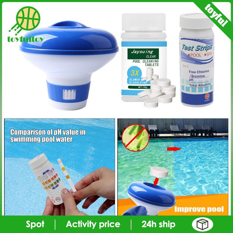 Set 3 Hộp Clo Nổi 100g Chuyên Dụng Cho Bể bơi