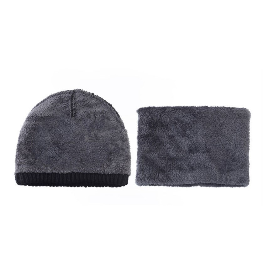 Mũ len cho bé trai hàn quốc kèm khăn quàng cổ YUDA nón len cho bé trùm đầu mùa đông giữ ấm tốt