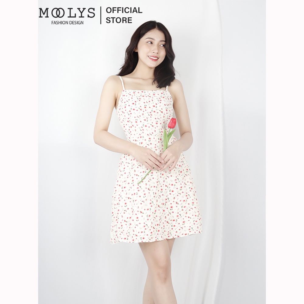 Đầm hai dây mini hoa nhí dễ thương Moolys MD013
