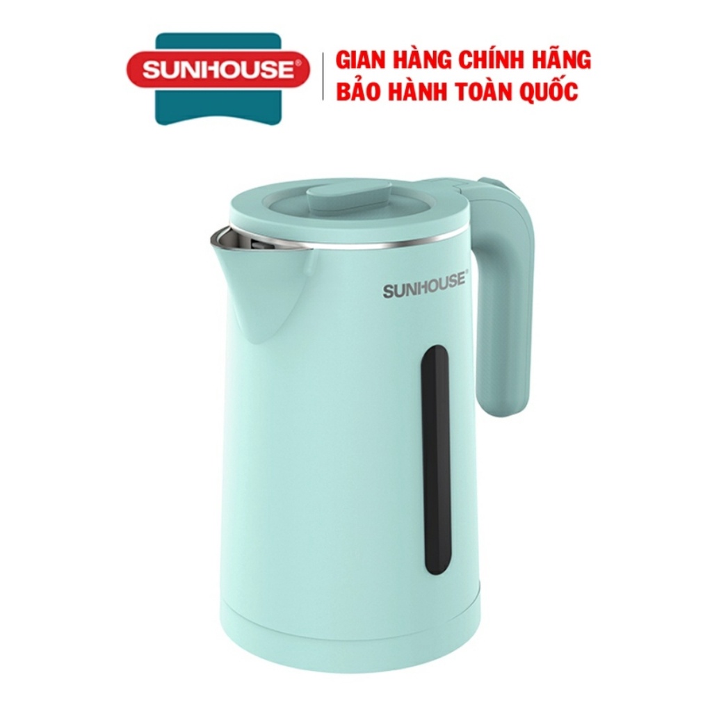 [HÀNG CHÍNH HÃNG] Ấm Đun Nước Siêu Tốc SUNHOUSE 2 Lớp Cách Nhiệt - Dung Tích 1.8L - Công suất 1500W - SHD1351