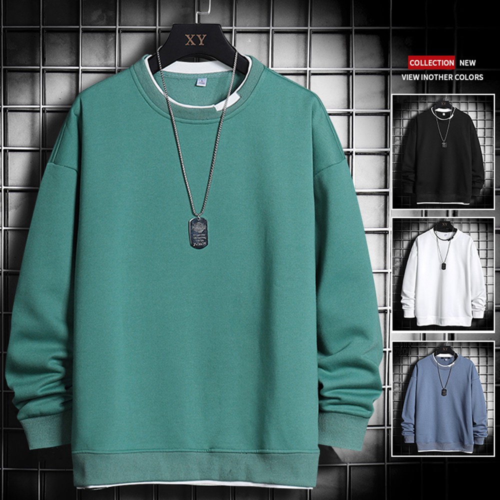 Áo Hoodies Nỉ Nam Cổ Tròn Bo Gấu Trơn Basic Thời Trang Thu Đông MENFASHION1989 AO TOP NAM 90000150 | BigBuy360 - bigbuy360.vn