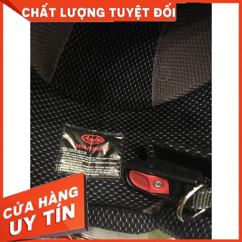 [Hàng Loại A]  Mũ Bảo Hiểm 3/4 Andes 382 viền chỉ CHÍNH HÃNG