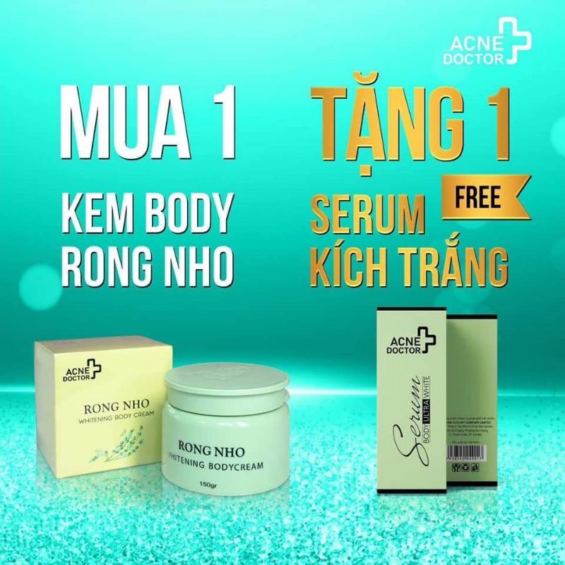 Kem Body Rong Nho Acne Body Tặng Serum Body White Acne Doctor Kích Trắng
