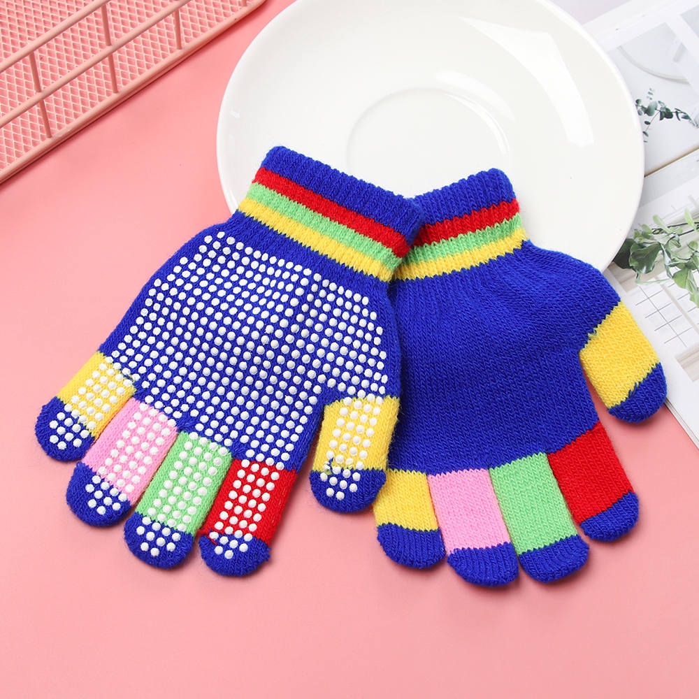 Găng tay đan len giữ ấm chống trượt cho bé