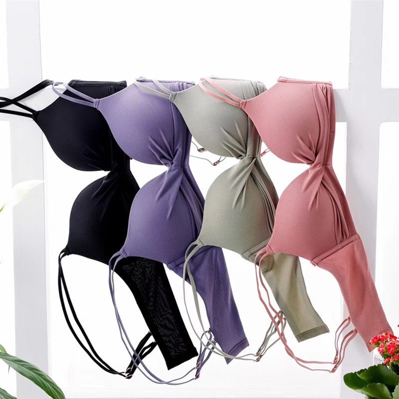 Áo Lót Nữ Thông Hơi Không Gọng Chéo Ngực Dây Tạo kiểu Xuất Hàn