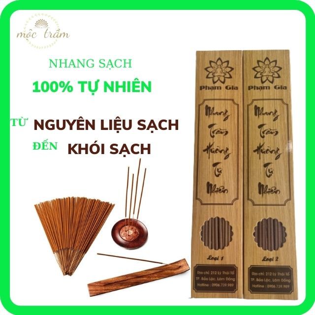 Nhang Trầm Hương Tự Nhiên Chân Mộc 30cm -100 Cây - Nhang Sạch Thảo Mộc -Thờ Cúng- An Toàn Sức Khoẻ - Mùi Hương Dịu Nhẹ