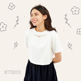 Basic Embroidered top - Áo thun thêu