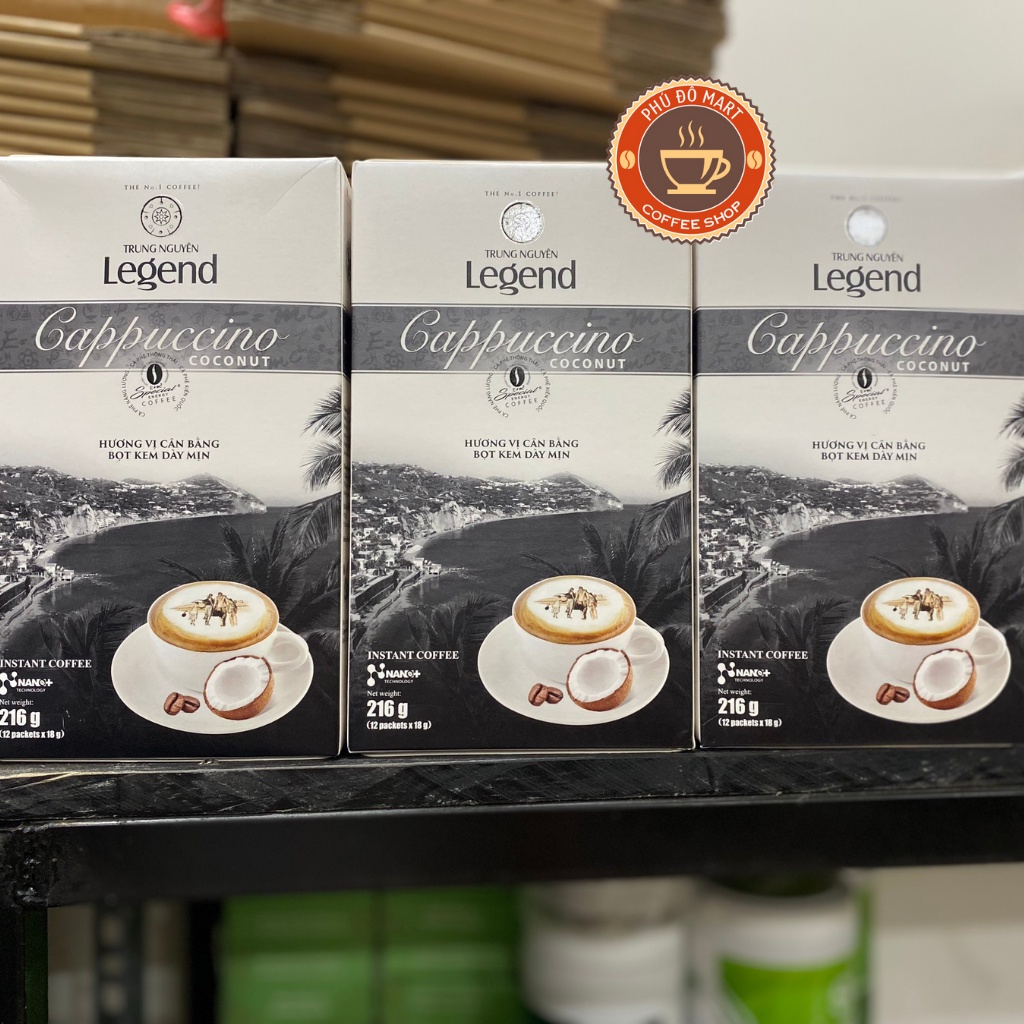 ( Combo 06 Hộp ) Cà Phê Sữa Hòa Tan Trung Nguyên Legend Cappuccino vị Mocha / Hazenut / Coconut