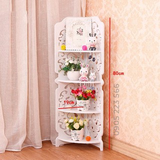 Kệ Góc 4 Tầng Hoa Văn Độc Đáo - DEER DECOR