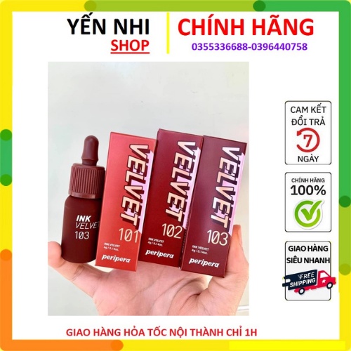 Son Kem Ink Peripera Velvet 101/102/103