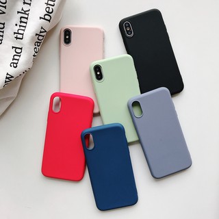 Ốp điện thoại silicon dẻo màu trơn chống sốc cho Iphone X XS XSMAX