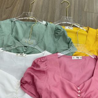 Set áo bo chun và chân váy hoa
