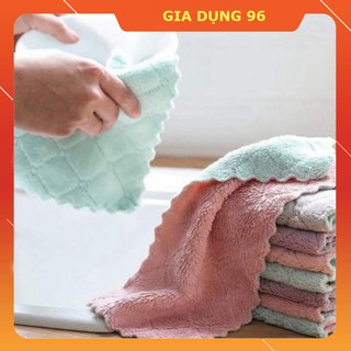 Khăn Lau Bếp 2 Mặt Đa Năng Set 10 Chiếc Mềm Mại Thấm Hút Tốt Kích Thước 27*16cm