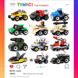 Đồ chơi xếp hình lắp ráp ô tô xe tăng trực thăng xe quân sự các loại LC031