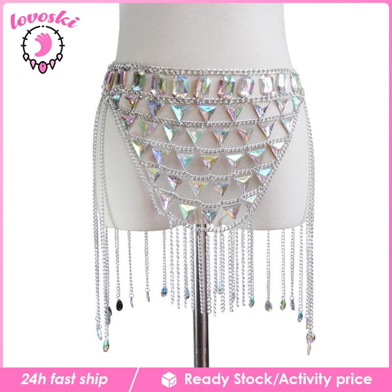 [Lovoski] Chuỗi Dây Đeo Hông Tua Rua Quyến Rũ Cho Múa Bụng