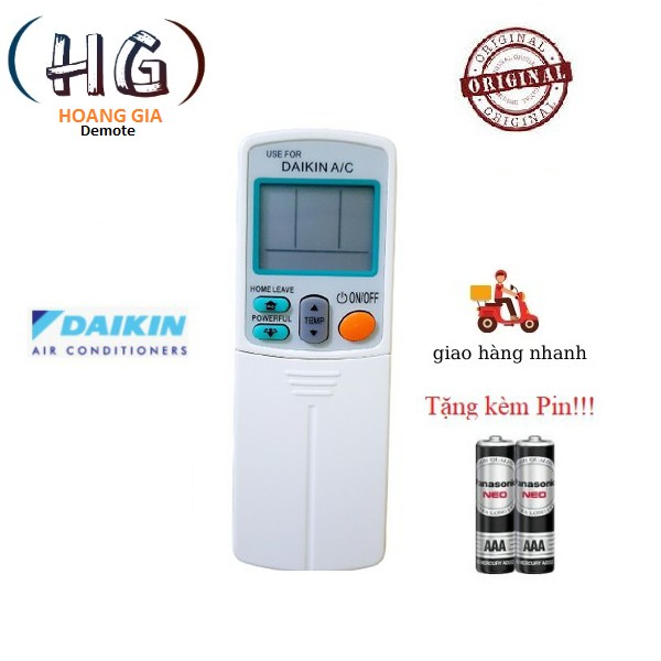 Điều khiển điều hòa Daikin 1&2 chiều Inverter ATK ATF FTHF FTC FTKQ- Hàng tốt 100% Tặng kèm Pin