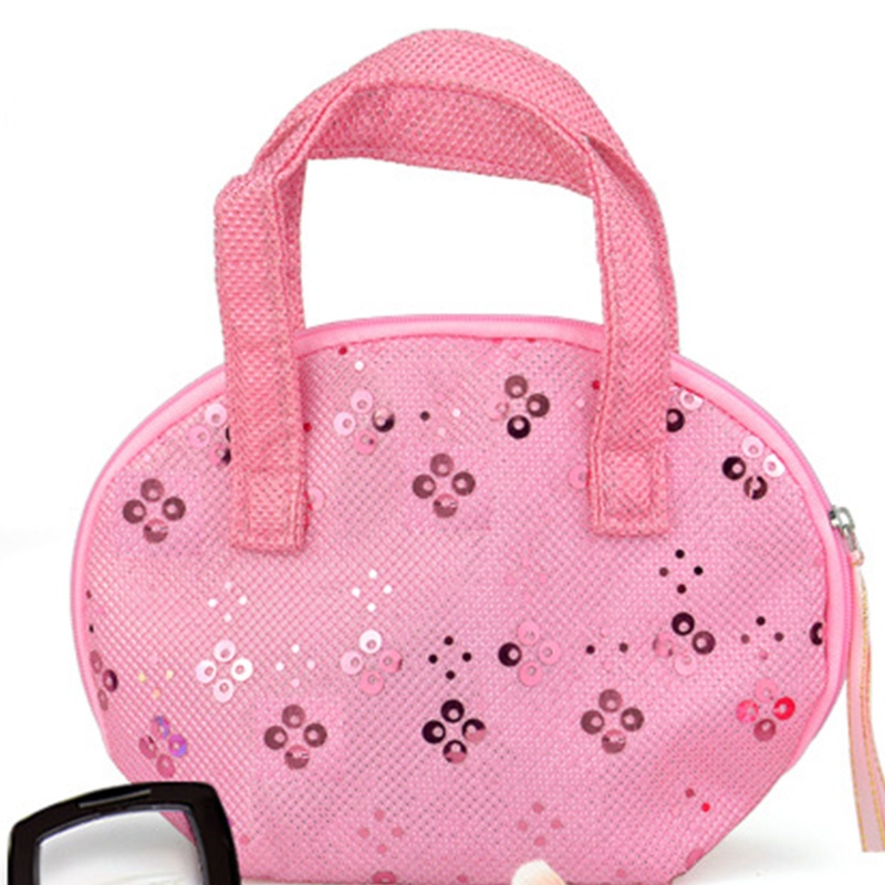 Bộ đồ chơi trang điểm màu hồng không độc hại cho bé gái