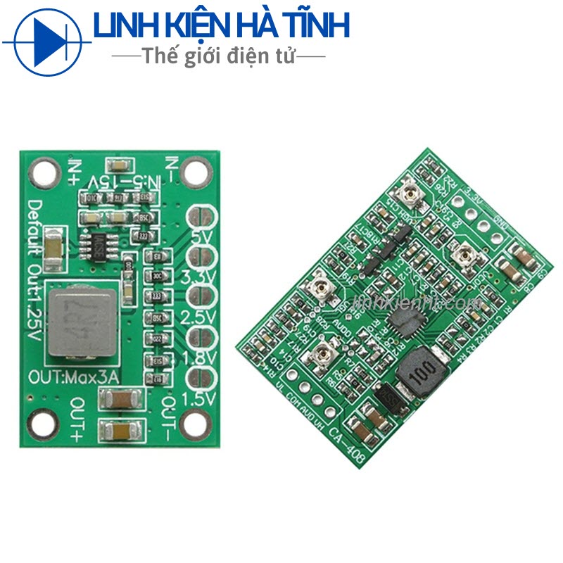 Mạch Hạ Áp 3A Ca-1235 đầu vào 5-15V đầu ra 1.25V 1.5V 2.5V 3.3V 5V dòng 2-3A