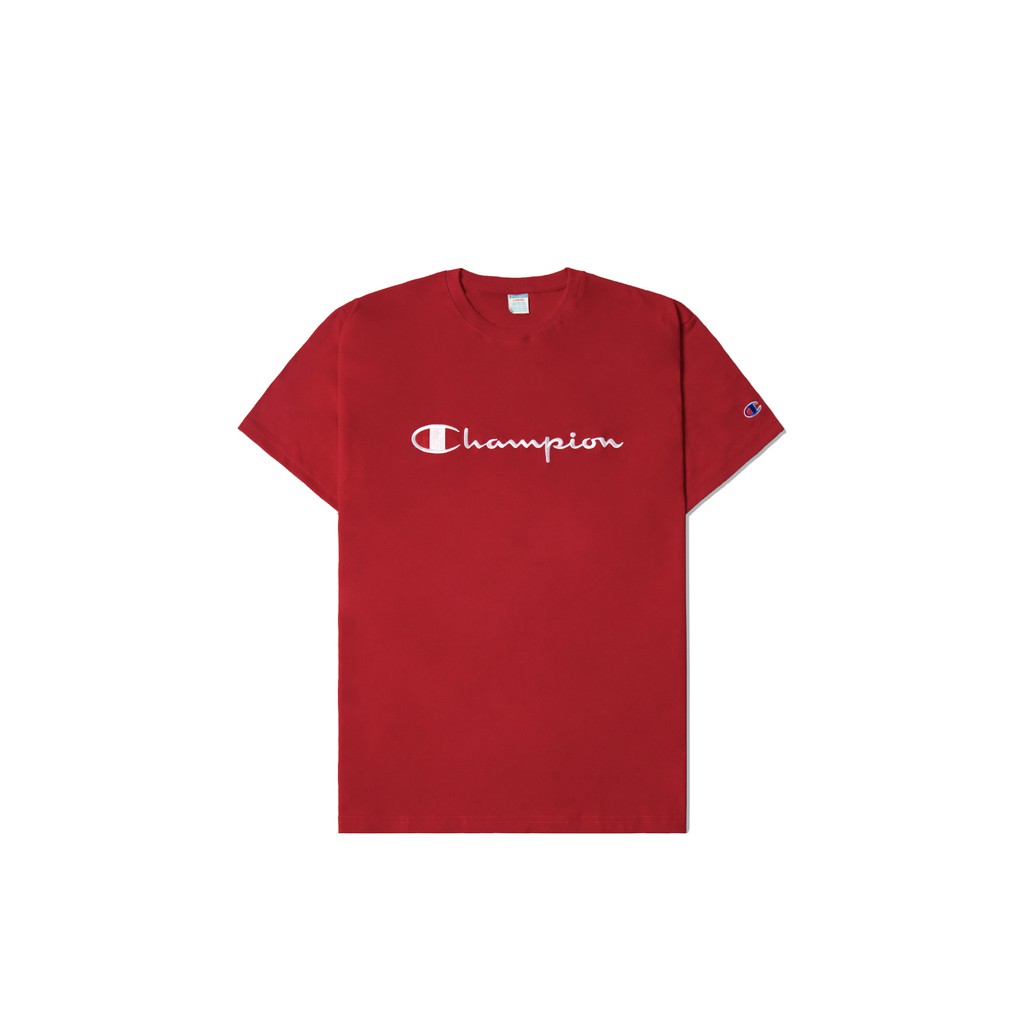 ÁO THUN CHAMPION BIG LOGO CHỮ THÊU MÀU ĐỎ