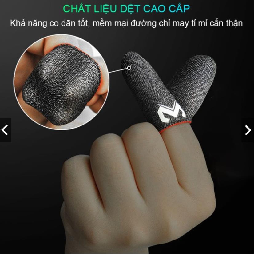 Găng tay chơi game điện thoại MEMO GT5 sợi carbon cảm ứng nhạy cho game PUBG FF Tốc Chiến Liên Quân mobile 4.9