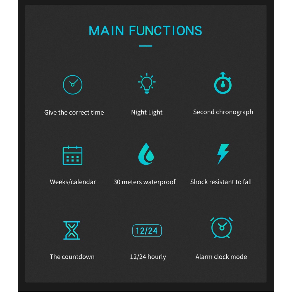 Đồng Hồ Điện Tử Đeo Tay SANDA Dành Cho Nam 337