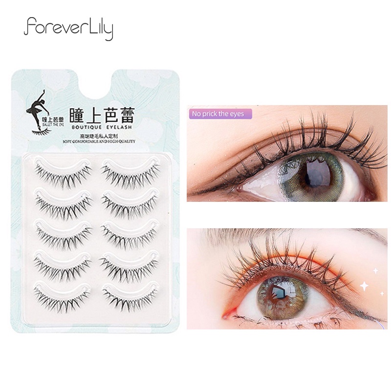 Foreverlily Lông Mi Giả Loại Chữ A Cứng Tự Nhiên Màu Đen Yoyishi