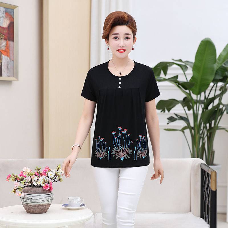 Áo thun tay ngắn dáng rộng in họa tiết thời trang cho nữ