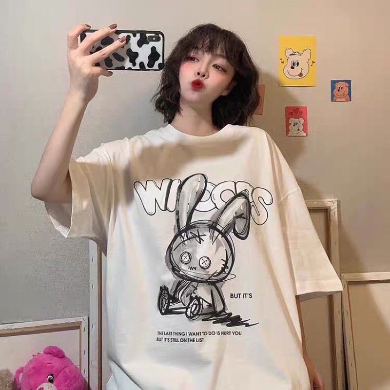 Áo thun tay lỡ WIND phông unisex form rộng Thỏ Tai Dài oversize nam nữ ulzzang | BigBuy360 - bigbuy360.vn