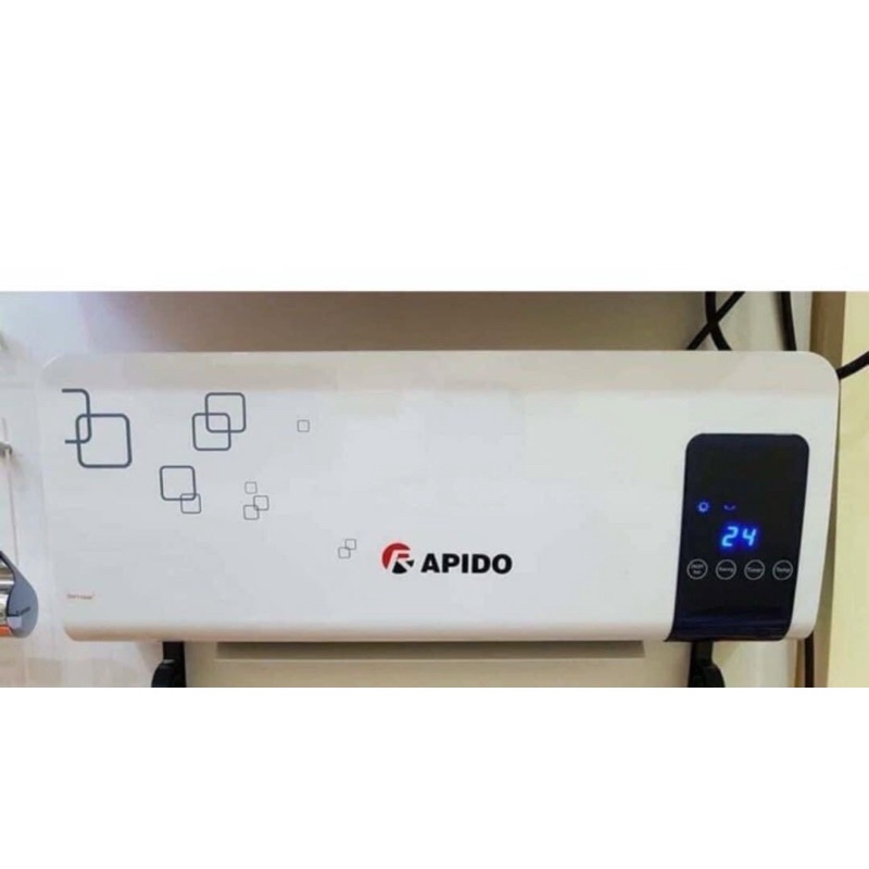 Máy Sưởi Gốm Rapido RCH_2000D khiển từ xa bảng điều khiển led chính hãng bảo hành tại nhà