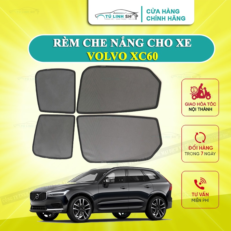 Rèm che nắng nam châm cho xe Volvo XC60, bộ 4 tấm cho 4 cửa, hàng loại 1 cao cấp nhất, vừa khít kính