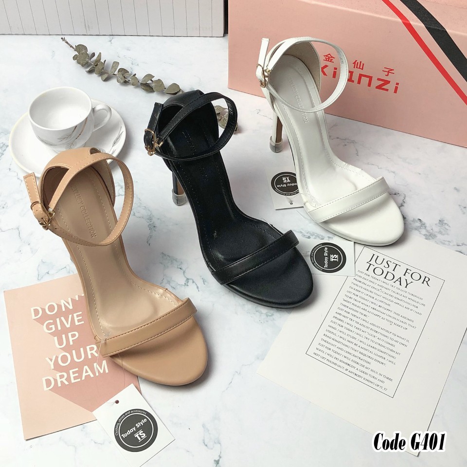 Sandal cao gót 10p đế đúp Today Style da mềm G401