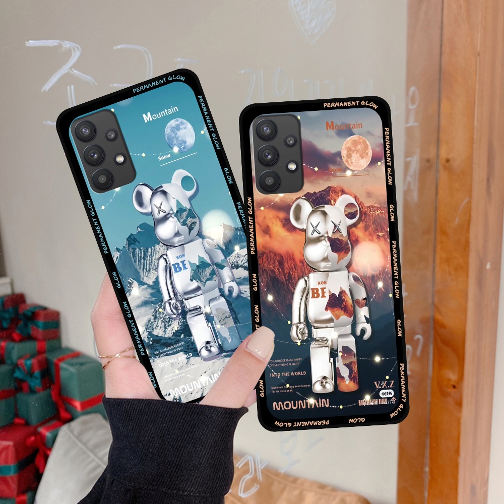 Ốp lưng Samsung A32 4G 5G - A52 - A52s -  A72 in hình họa tiết Mountain, Be@rbrick dễ thương