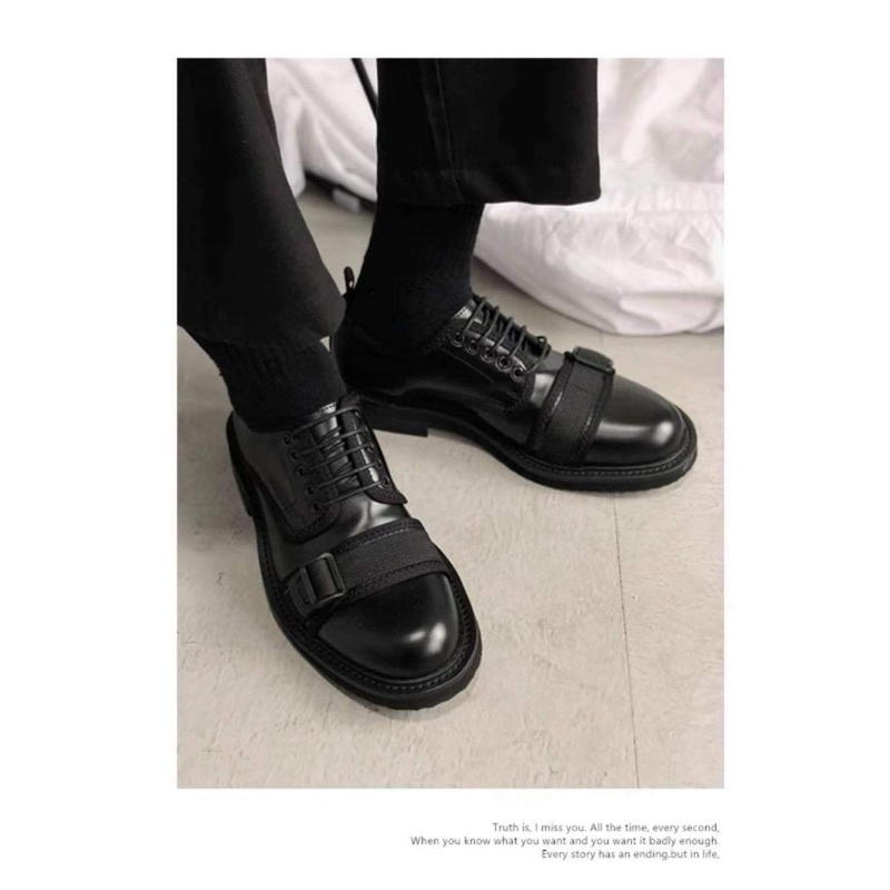 Giày tây công sở phối đai mũi giày, thanh lịch, nổi bật - HALIOMAN