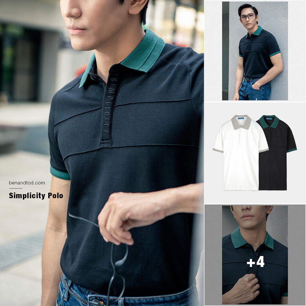 Ben &amp; Tod - Áo thun Ngắn tay có cổ Detail Polo Tees 21301