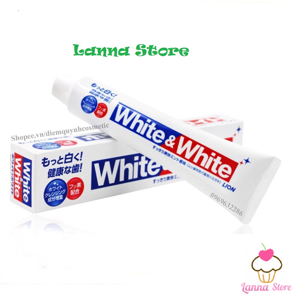 Kem đánh răng White & White Nhật Lion - 150g