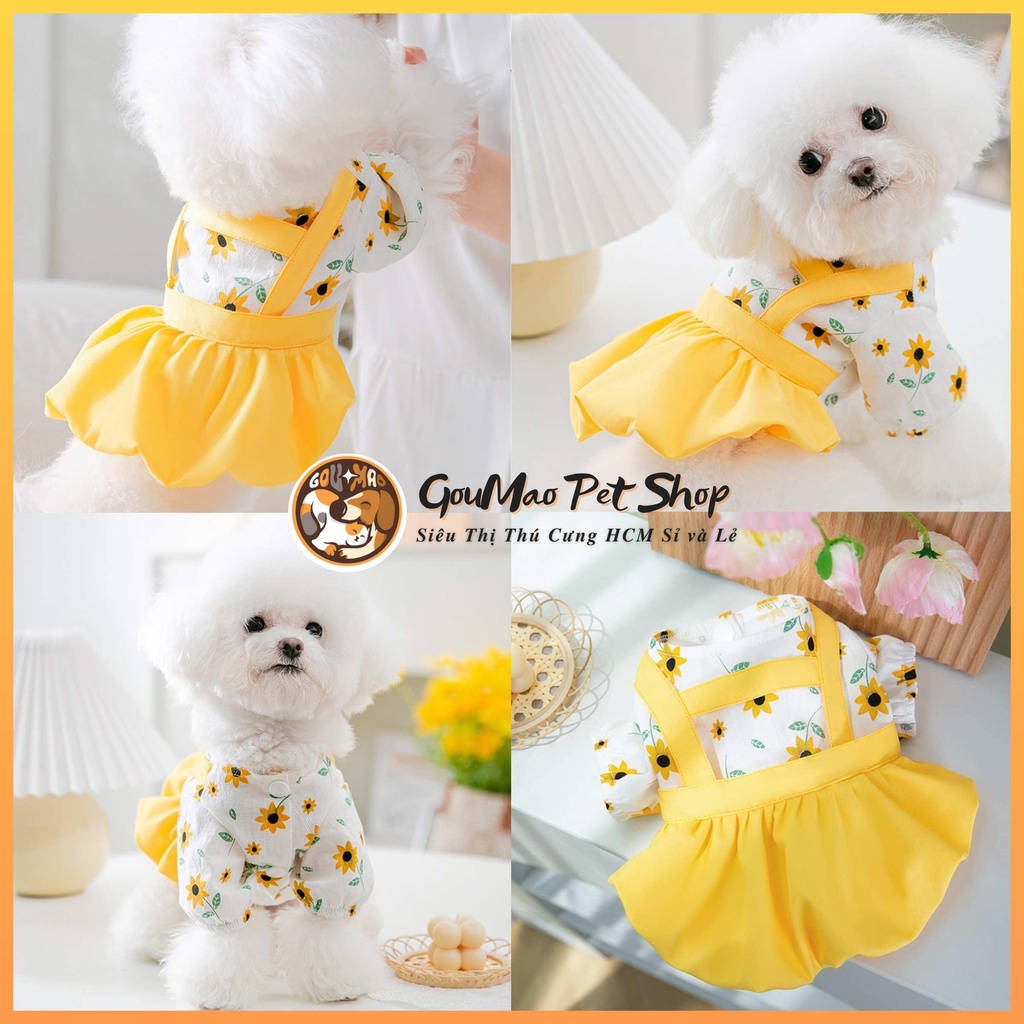VÁY HƯỚNG DƯƠNG MÙA HÈ DÀNH CHO CHÓ MÈO - GOUMAO PET
