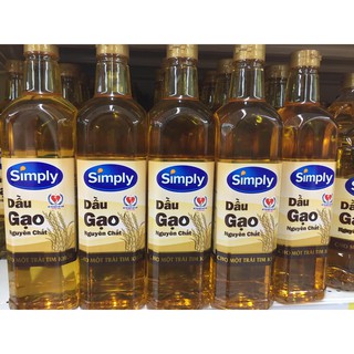 Dầu gạo nguyên chất Simply chai 1 lít